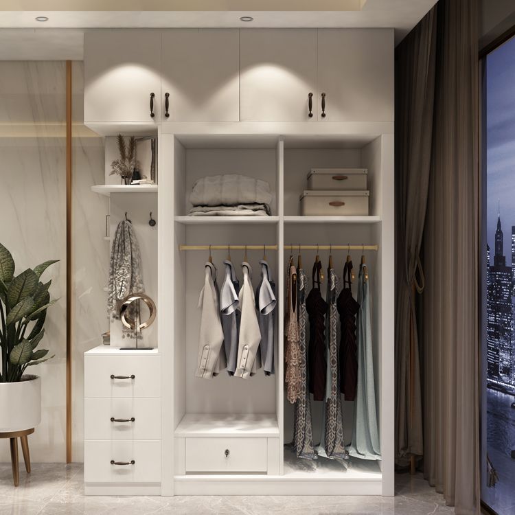 Contemporary Cabinet with Sliding Door Engineered Wood Beige Storage Cabinet