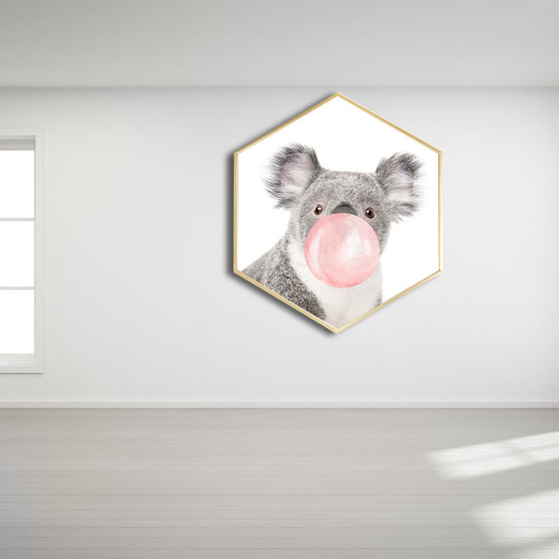 Canvas Textured Painting Kids Style Ballon and Animal Wall Decor, Multiple Sizes