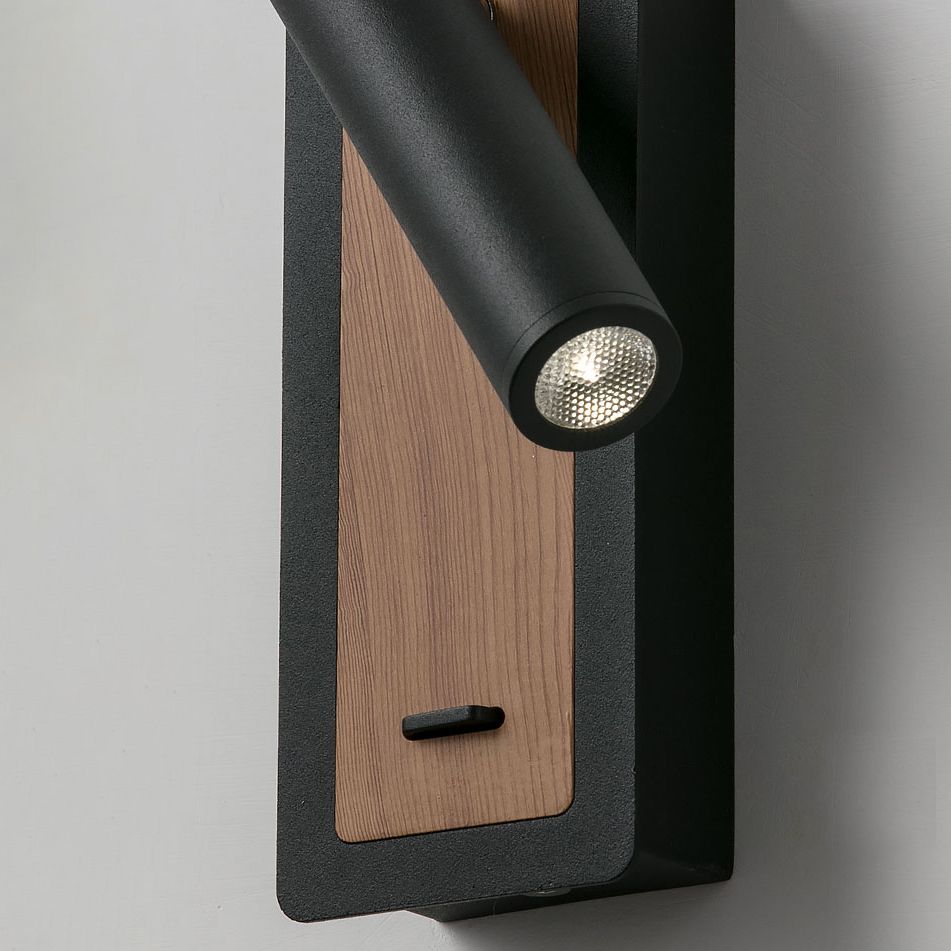 Estilo moderno Simple Black & White All Sponce Light con sombra acrílica para el dormitorio