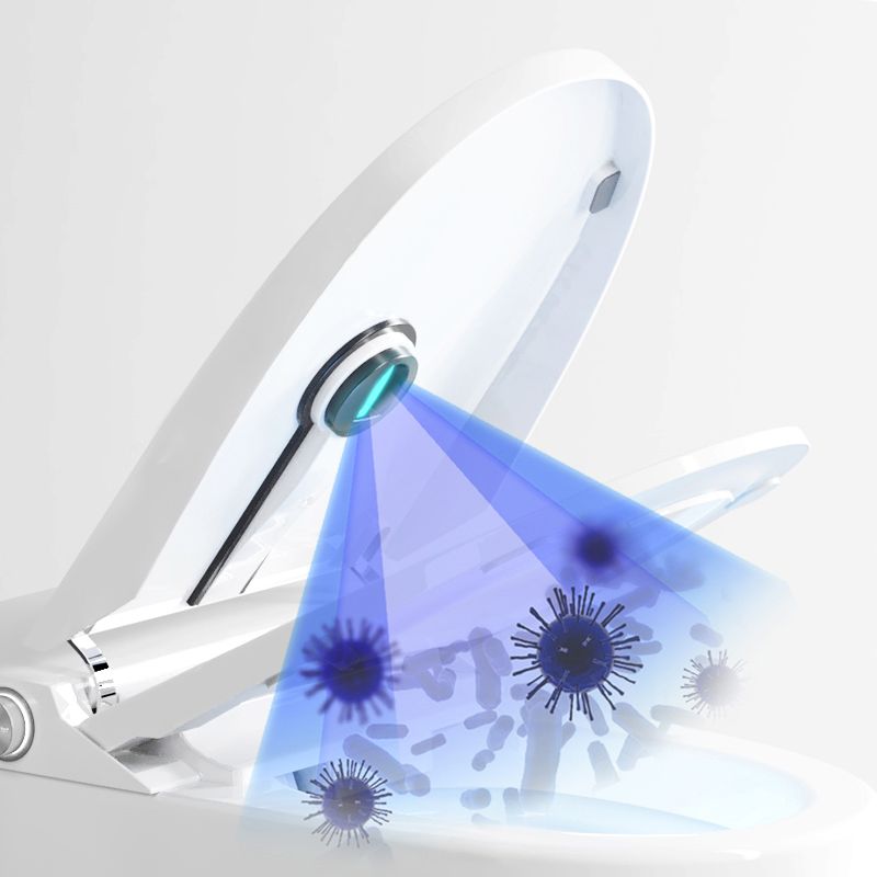 Elongated Floor Standing Bidet in White Smart Bidet with Heated Seat