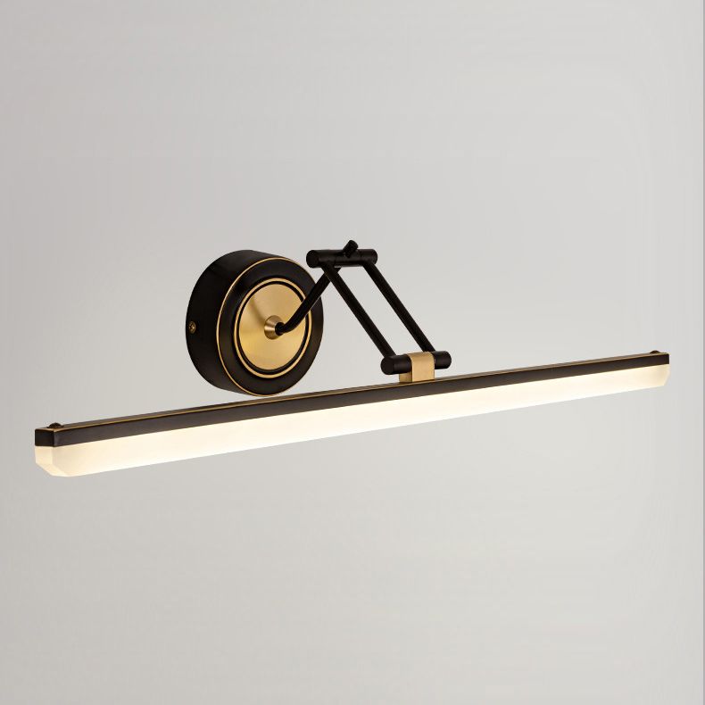 Linear Shape Wall Lighting Modern Style Metal 1-Light Sconce Lamp for Shower Room