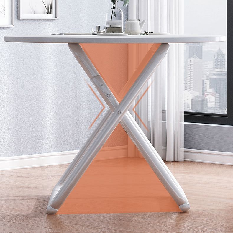 Modern Wooden Dining Room Set with Round Table Space-Saving Design Dining Table Furniture