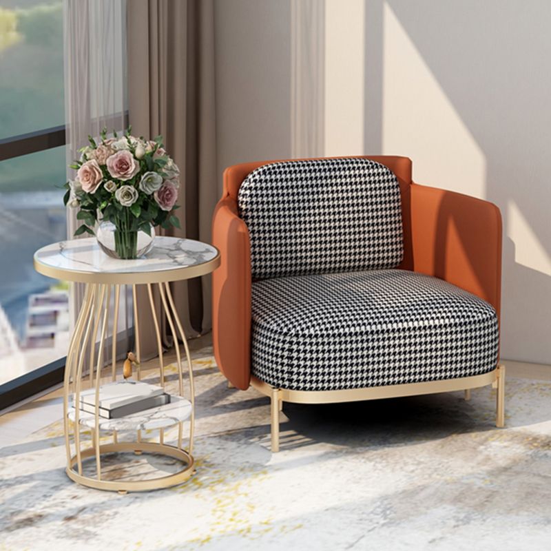 Modern Round Side End Table Frame End Table with Storage and Shelf