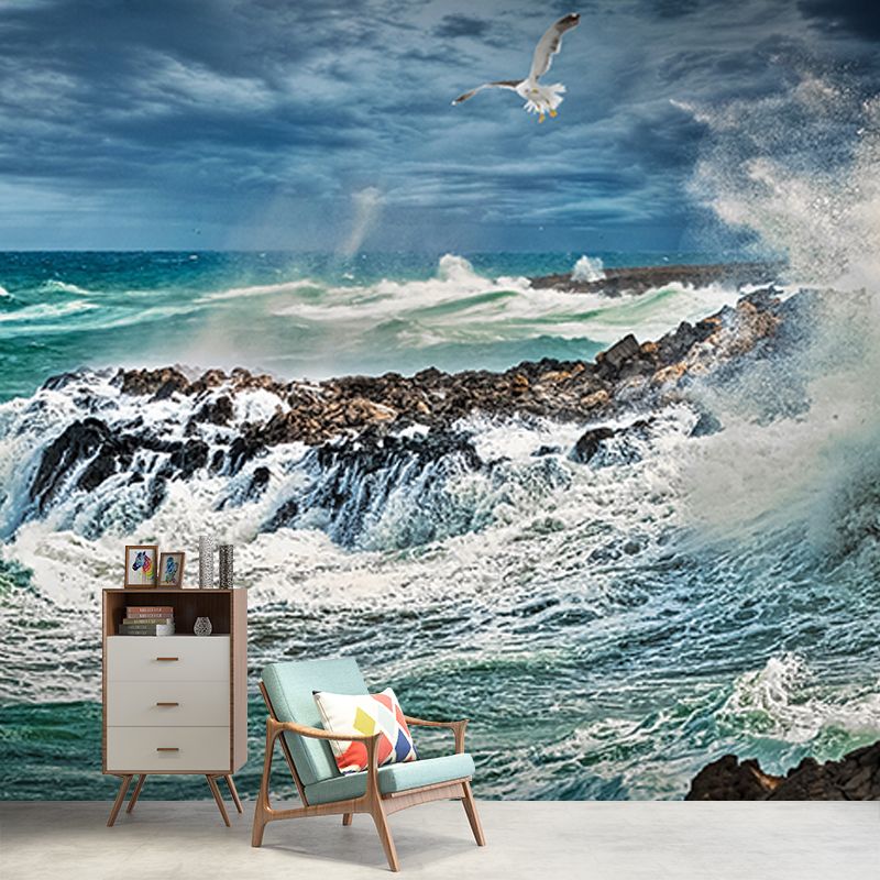 Modern Style Wall Mural Wallpaper Beautiful Sea Living Room Wall Mural