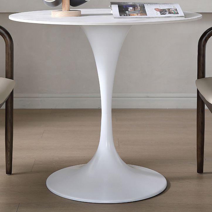 Mesa de comedor blanca de piedra sinterizada Simplicidad de tulipán Mesa base para el comedor para el comedor
