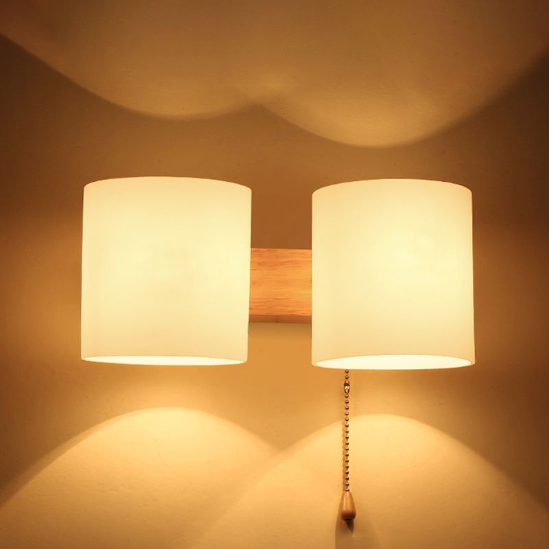 Cilindrische melkglas SCONCE LAMP BELIMTE MODERNE STYLE WIT WANDELE MOETEN LICHT