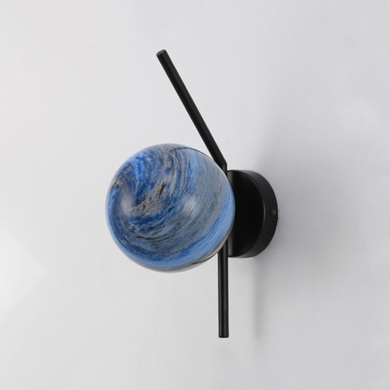 Modernist Wall Sconce Orb Glass Wall Light Fixture for Bedroom