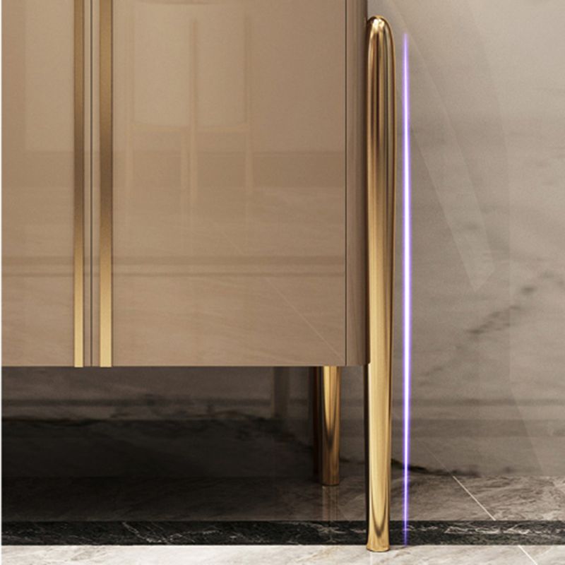 Cabinets Glam Dining Buffet Mirrored Buffet Sideboard with 4-Door