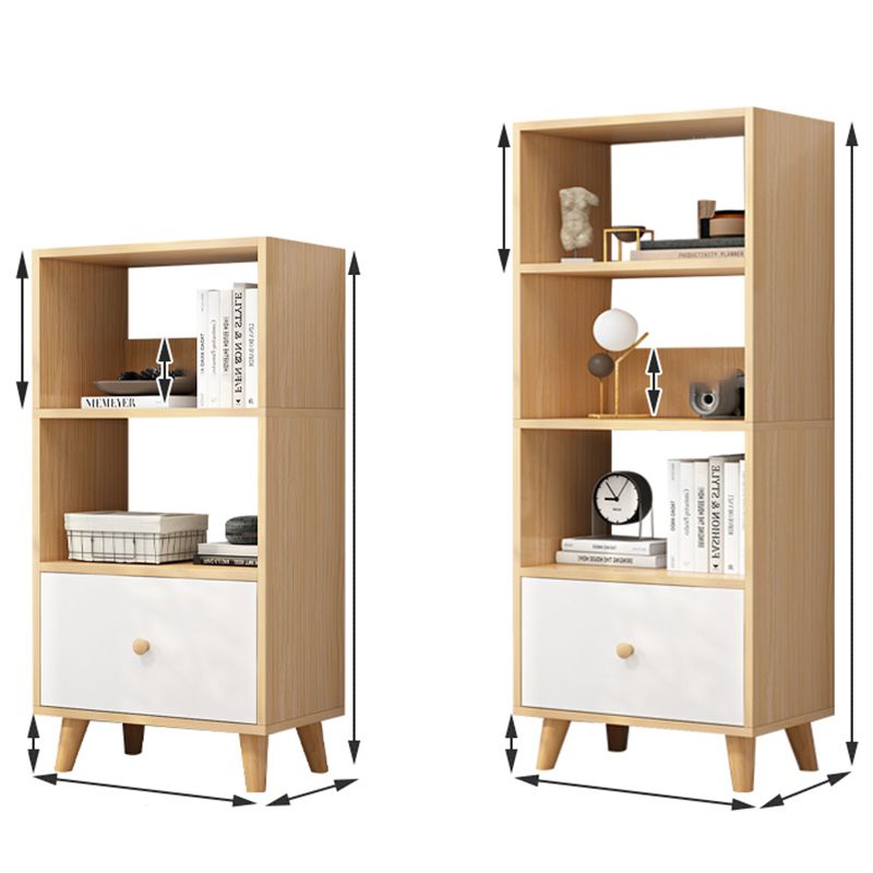 Contemporary Standard Book Shelf Engineered Wood Open Bookcase