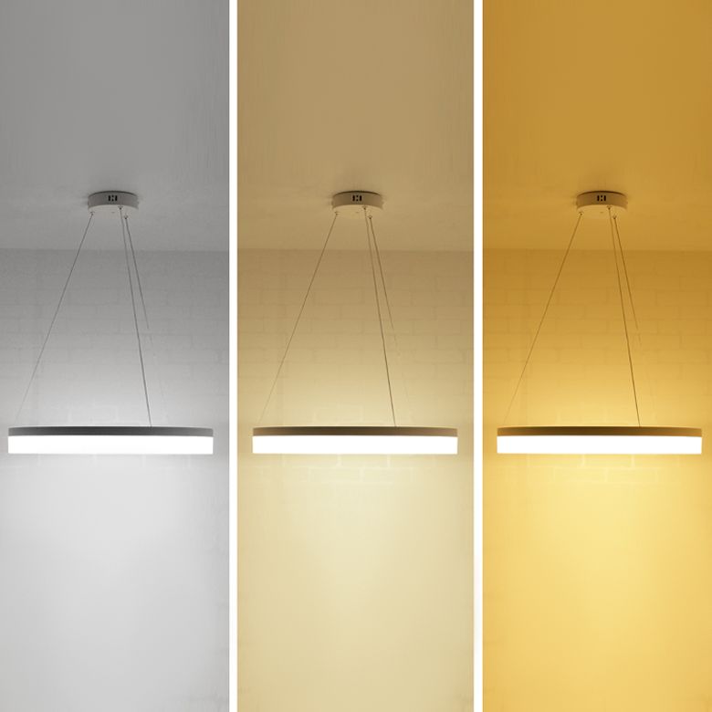 Single Tier Pendant Light Fixture Modern Circular Chandelier Lighting