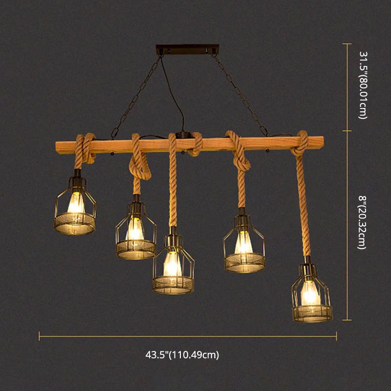 Illuminazione industriale dell'illuminazione dell'isola lampada a sospensione in rete per sala da pranzo