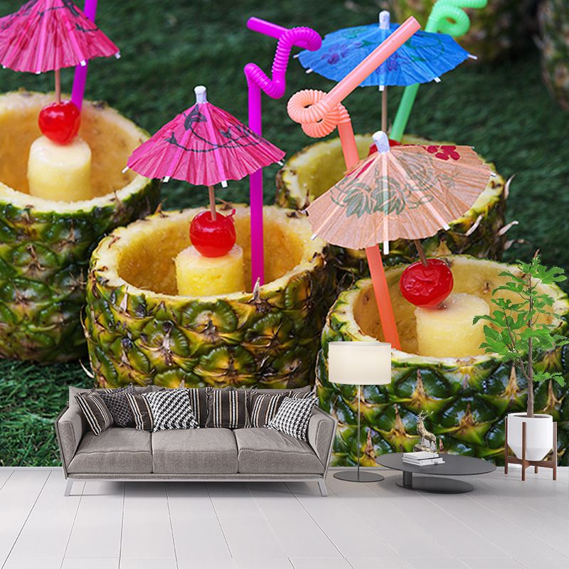 Photography Stain Resistant Mural Wallpaper Tropical Scenery Sleeping Room Wall Mural