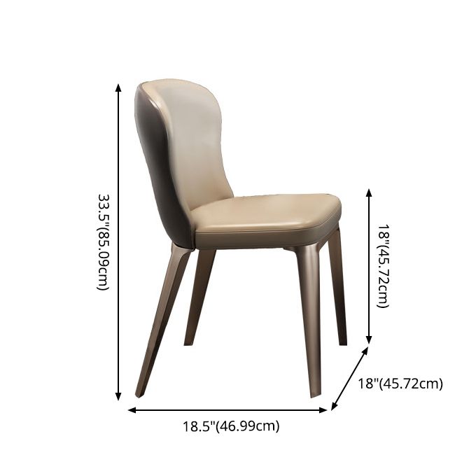 Modern Style Traditional Height Dining Set with Fixed Rectangle Shape Table and Gold Trestle Base