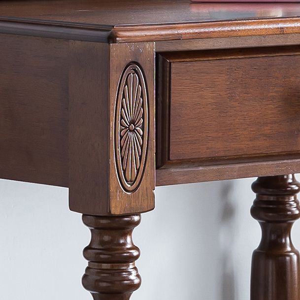 Traditional Rubberwood Bedroom Storage Box 1 Drawers Vanity Table