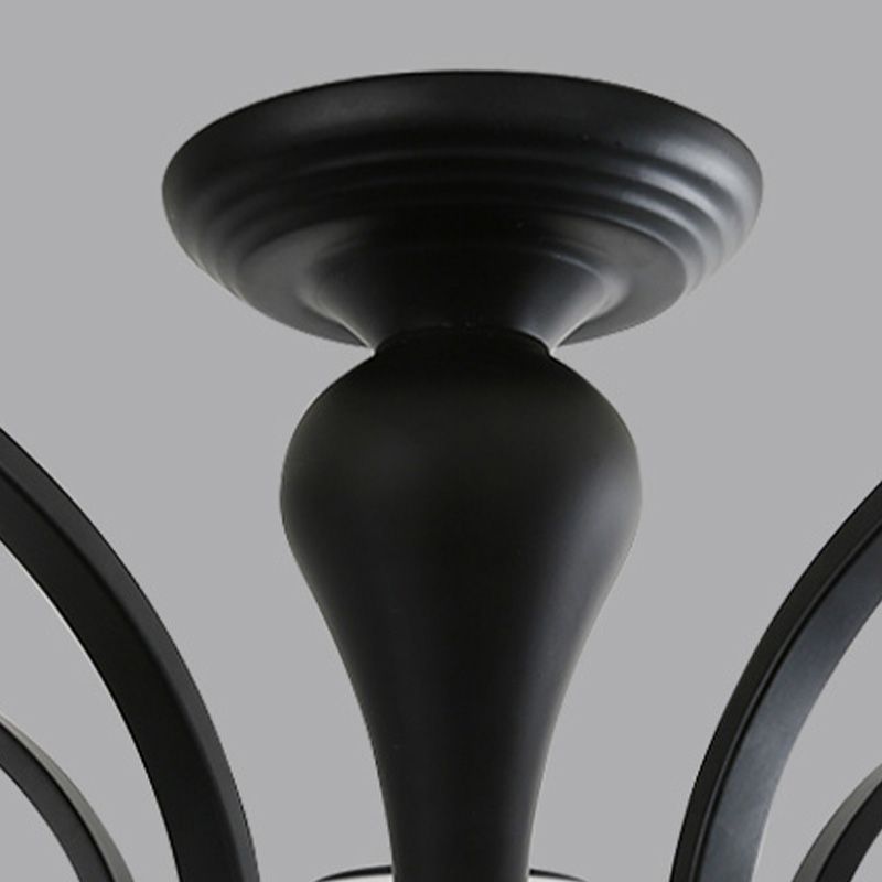 Modern Flush Mount Light Simple Ceiling Lamp with Glass Shade for Drawing Room Living Room