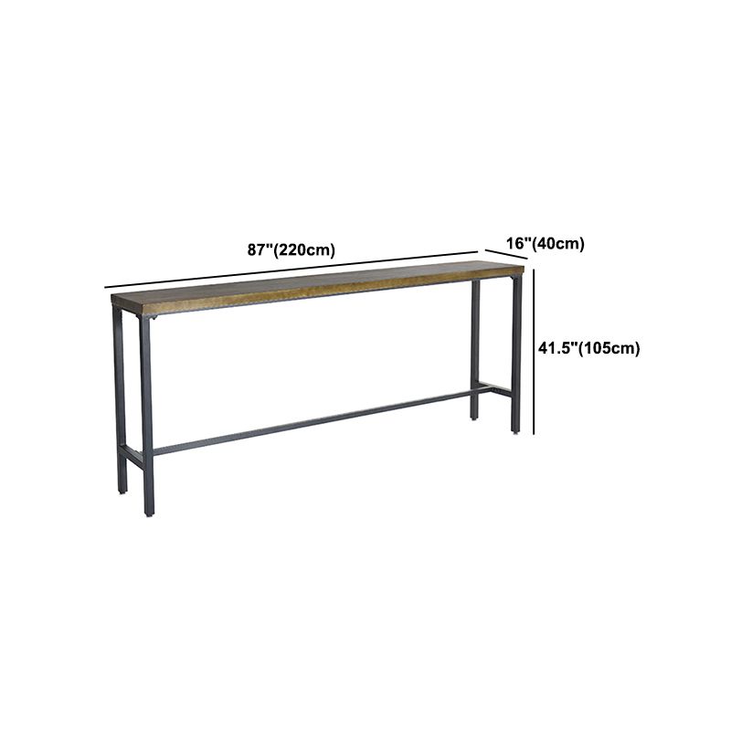 Industrial 1/6/11 Pieces Bar Table Set Rectangle Wood Counter Table with Stools