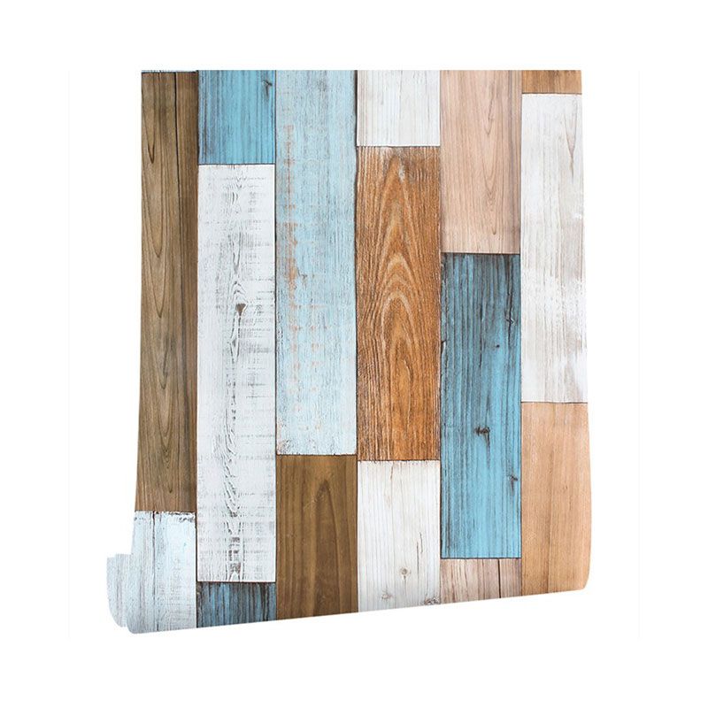 Wooden Stripe Wallpaper for Cafe and Dress Shop Self-Adhesive Modern Minimalist Wall Decor