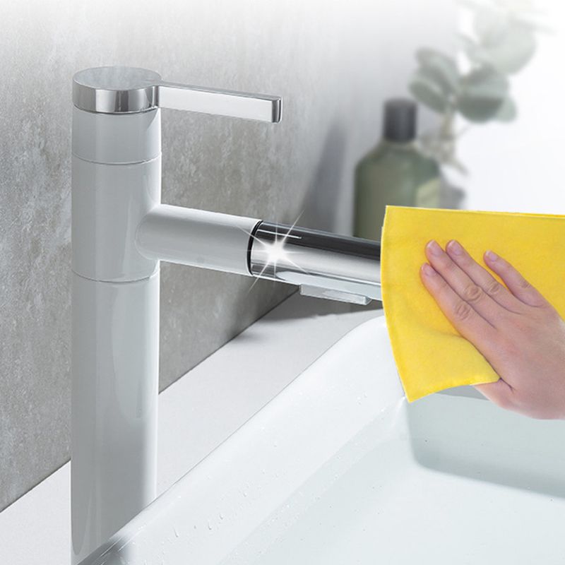 Pull-out Vessel Faucet Modern Style Faucet with One Lever Handle