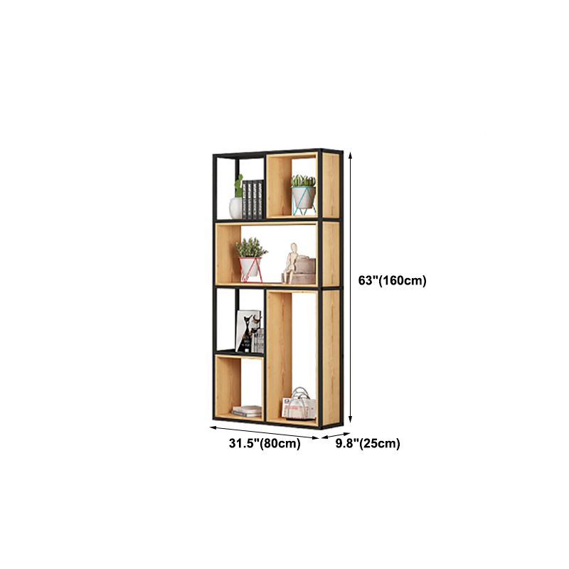 Open Shelf Bookcase Contemporary Metal Bookshelf for Dining Room