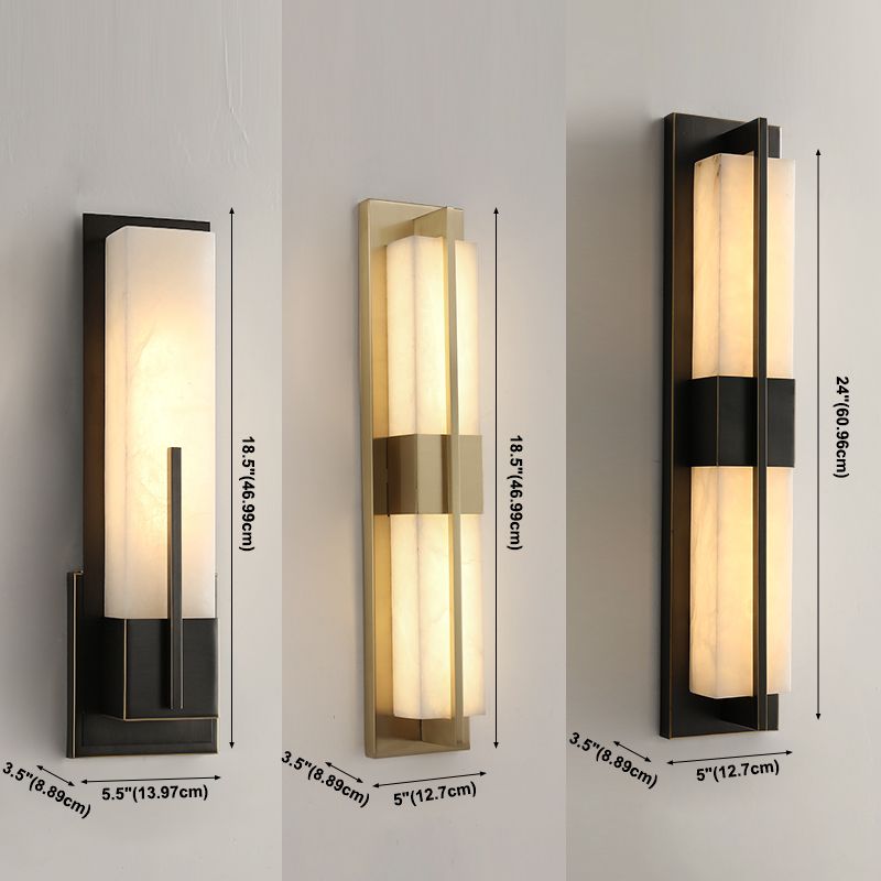 Eigentijdse muurlichtwagentjes met marmeren schaduw voor slaapkamer woonkamer