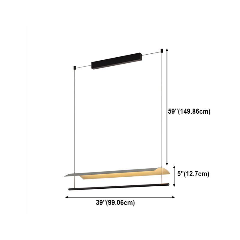 Modern Geometry Island Chandelier de 1 luces Restaurante LED LED LIGHTURES CON SHADE ACRYLIC