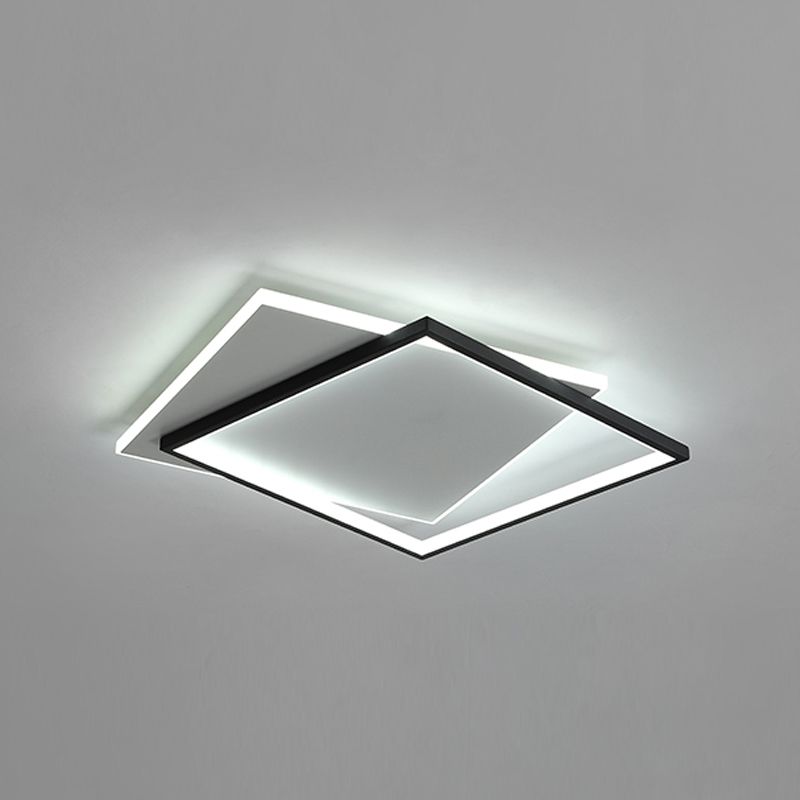 Plafond métallique carré Light Mount de montage simple LED Black Light