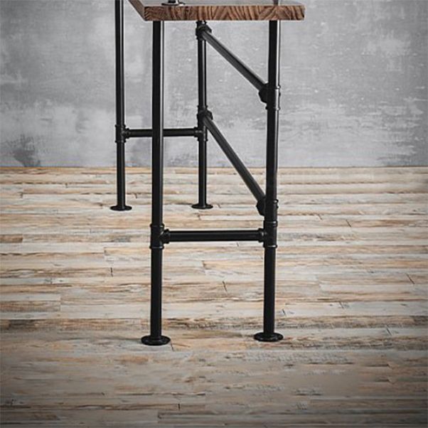 Industrial Style Bar Set 1/3 Pieces Solid Wood Rectangle Pub Dining Set for Indoor