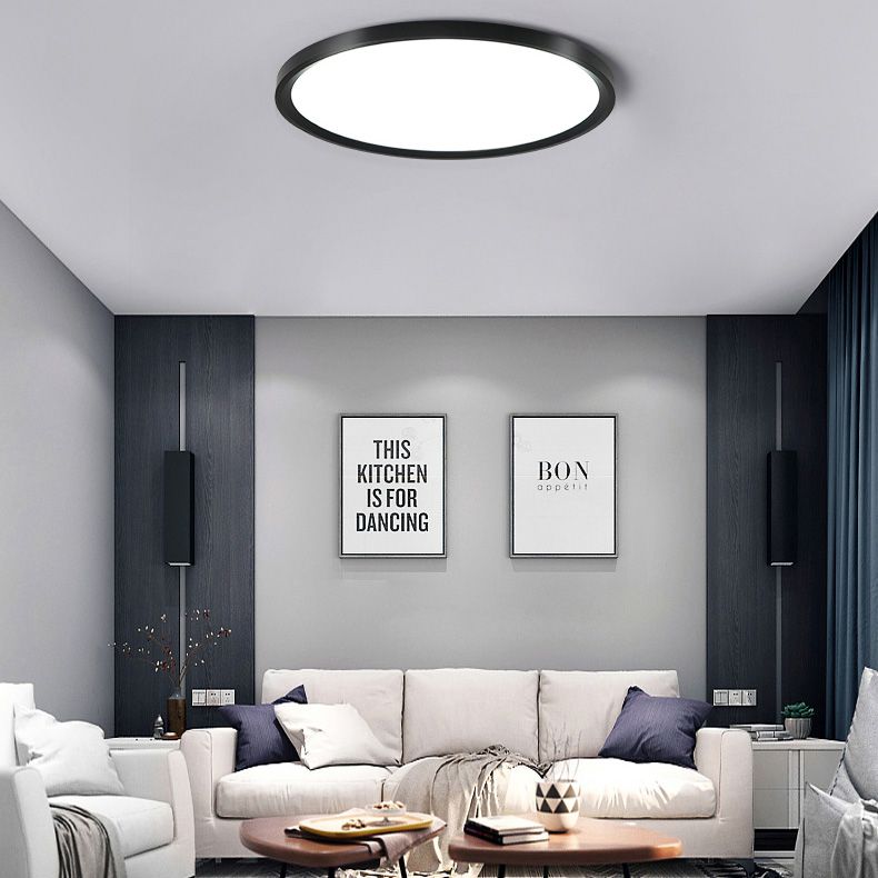Nordic Style Ultra-fine Flush Mount Ceiling Lamp for Living Room Study Room