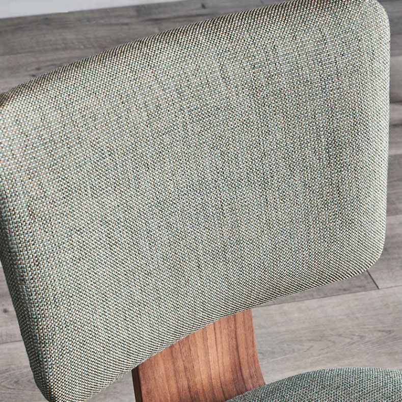 Industrial Style Armless Dining Chair Wooden Base Open Back Dining Chair for Bedroom