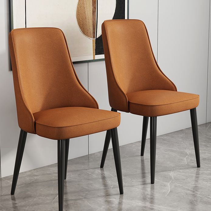 Fabric Dining Side Chair Modern Parsons Armless Chair for Dining Room