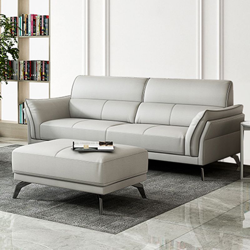 Contemporary Standard Settee Bench Stain Resistant Leather Sofa