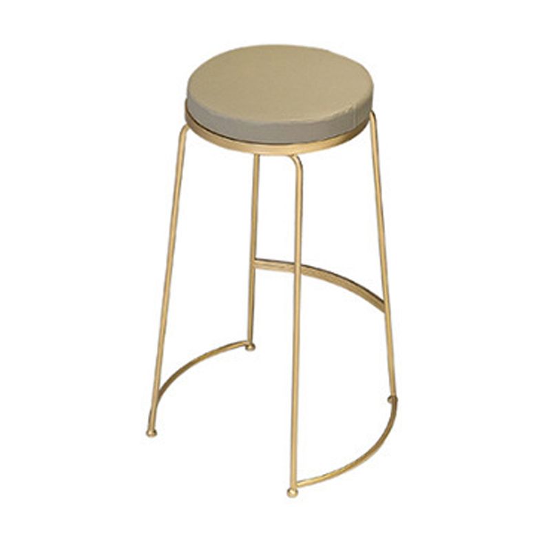 Modern Style Bar-stool Round Seat Counter Bar Stool with Metal Legs