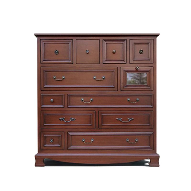 Coastal Storage Chest Solid Wood Dresser with 8/10/12 Drawers