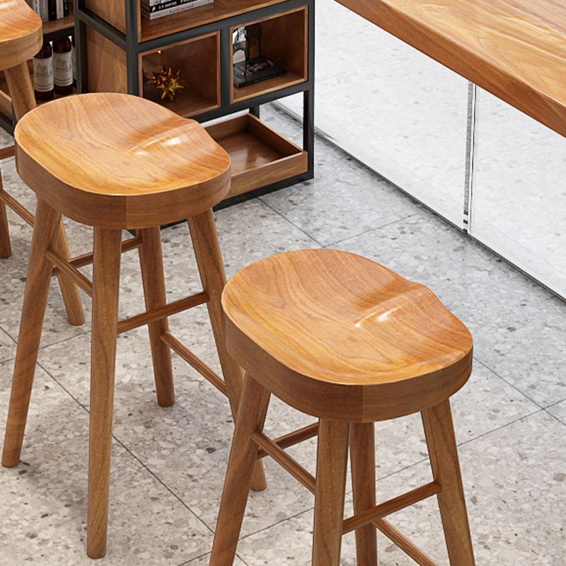 Contemporary Rectangle Bar Table Set 1/2/4/7 Pcs Solid Wood Bar Table and Bar Stools