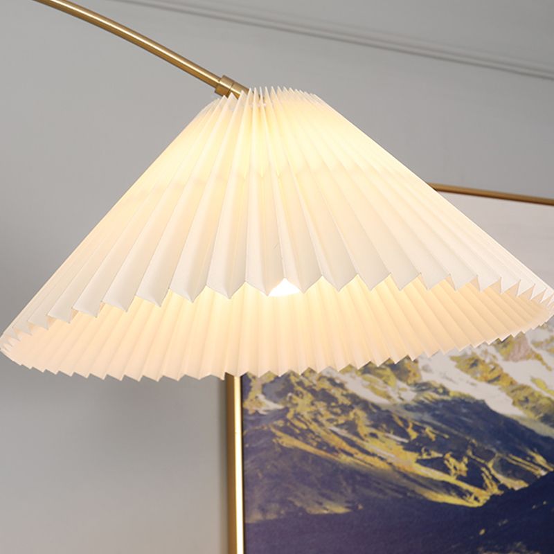 Hedendaags kleurrijke vloerlamp creatief vloerlicht met stofschaduw voor slaapkamer