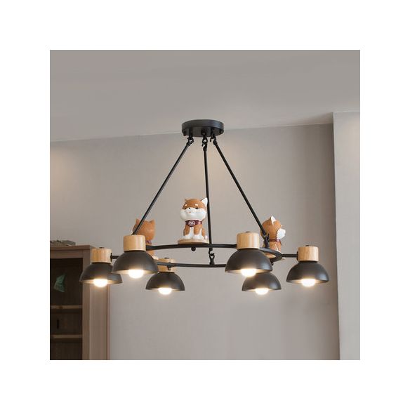 Metal Dog Hanging Pendant Lights Modern Hanging Ceiling Fixtures for Living Room