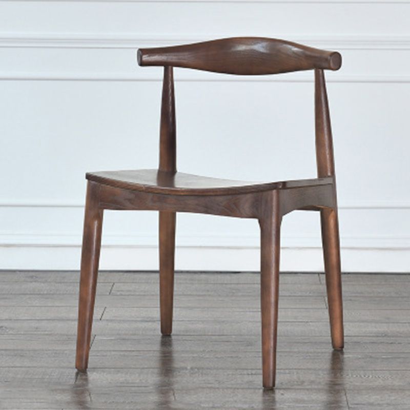 Solid Wood Open Back Side Chair Industrial Dining Side Chair