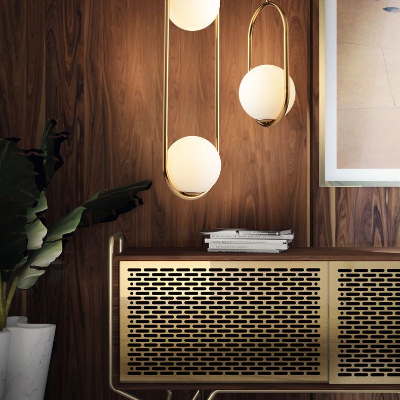 1 luminaires suspendus légers au milieu du siècle moderne en verre blanc suspendu suspendu pour chambre à coucher