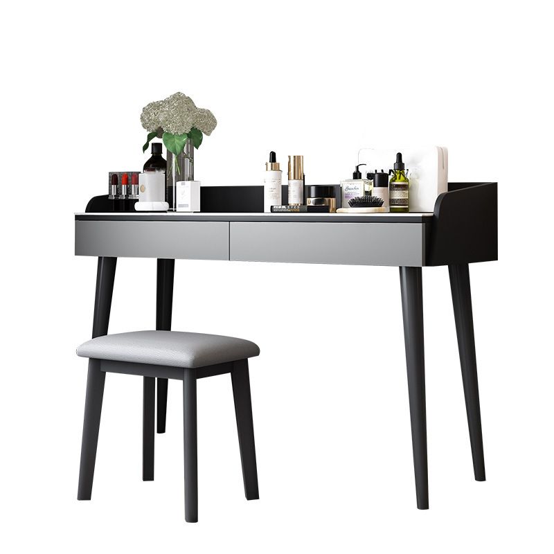 Stone Top Makeup Table with 2 Drawers 15.74" Wide Vanity Tables