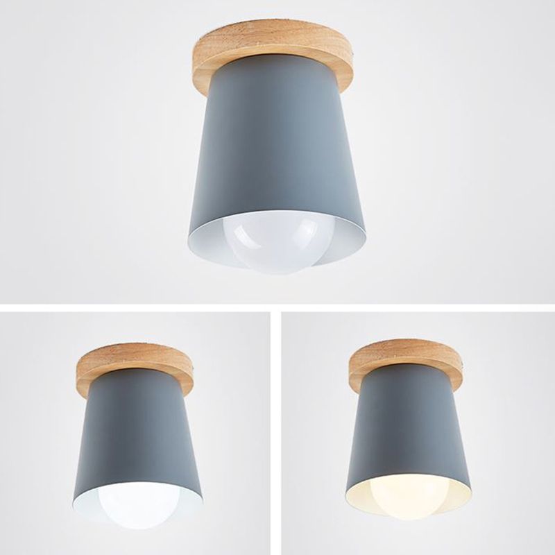 1 lampe éclairage de plafond style nordique métal conique encastré éclairage de salon