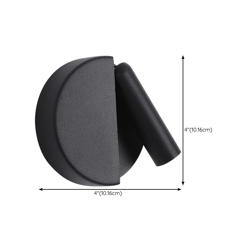 Modern Style Wall Lamp Metal 1 Light Sconces in Black for Bedroom