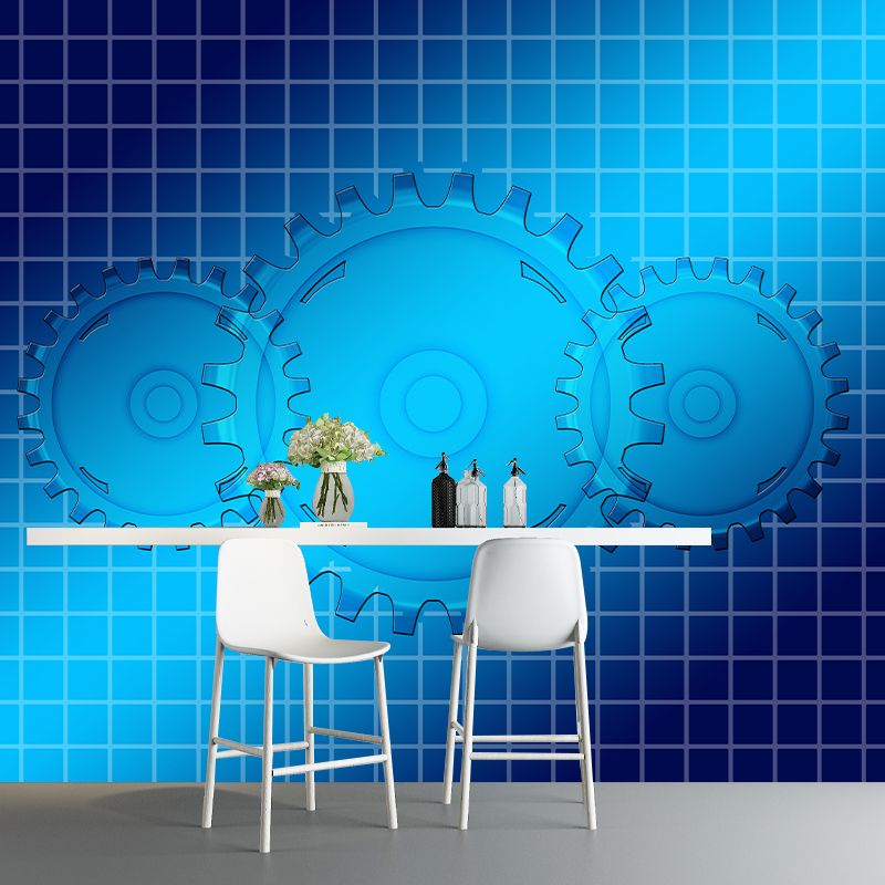 Industrial Style Gear Wall Covering Murals for Living Room, Customized Size