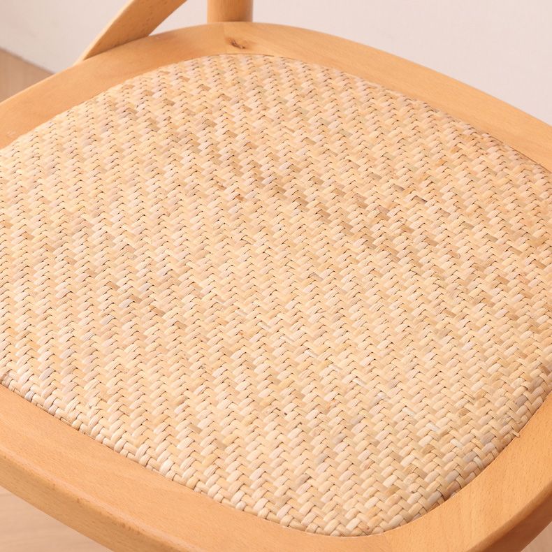 Contemporary Wood Kitchen Dining Side Chair Cross Back Side Chair