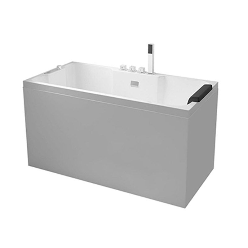 Bathroom Acrylic Apron Front Bathtub Modern Rectangular Bathtub in White