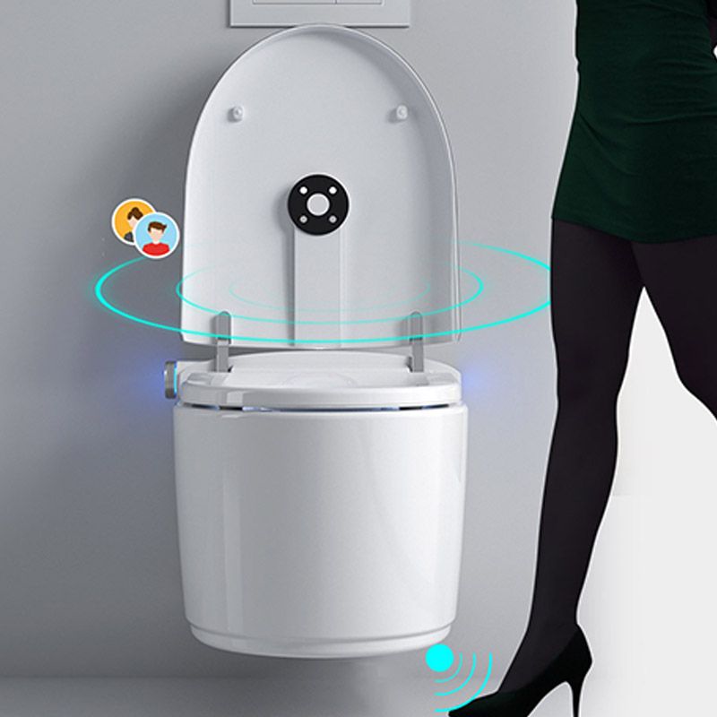 Modern 1-Piece Toilet Bowl In-Wall Urine Toilet with Slow Close Seat for Washroom