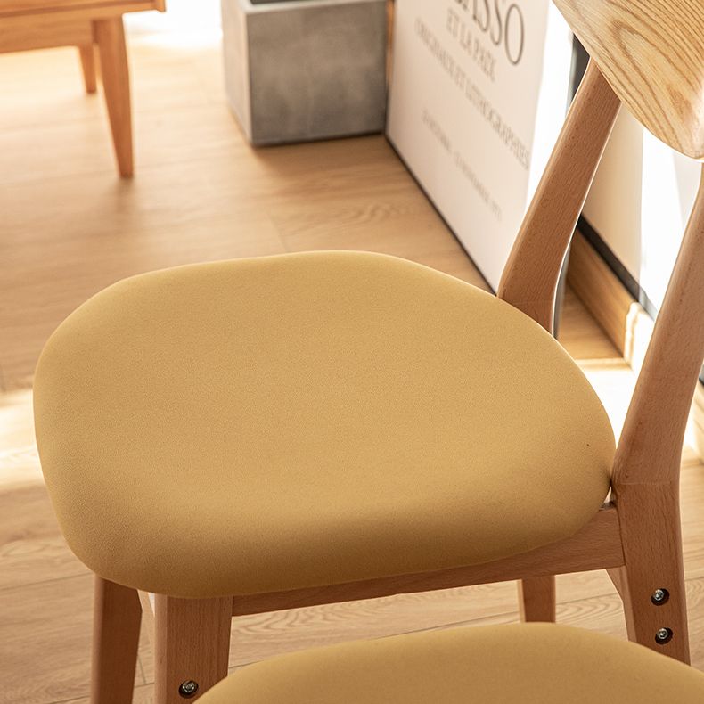 Chaise d'appoint de salle à manger à dossier ouvert d'intérieur en bois contemporain de 16'' de large