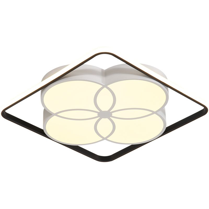 Acryl Blume-wie Schlafzimmer Flush Mount Deckenleuchte Licht moderne weiße Flushmount Beleuchtung in Warm/Weißes Licht