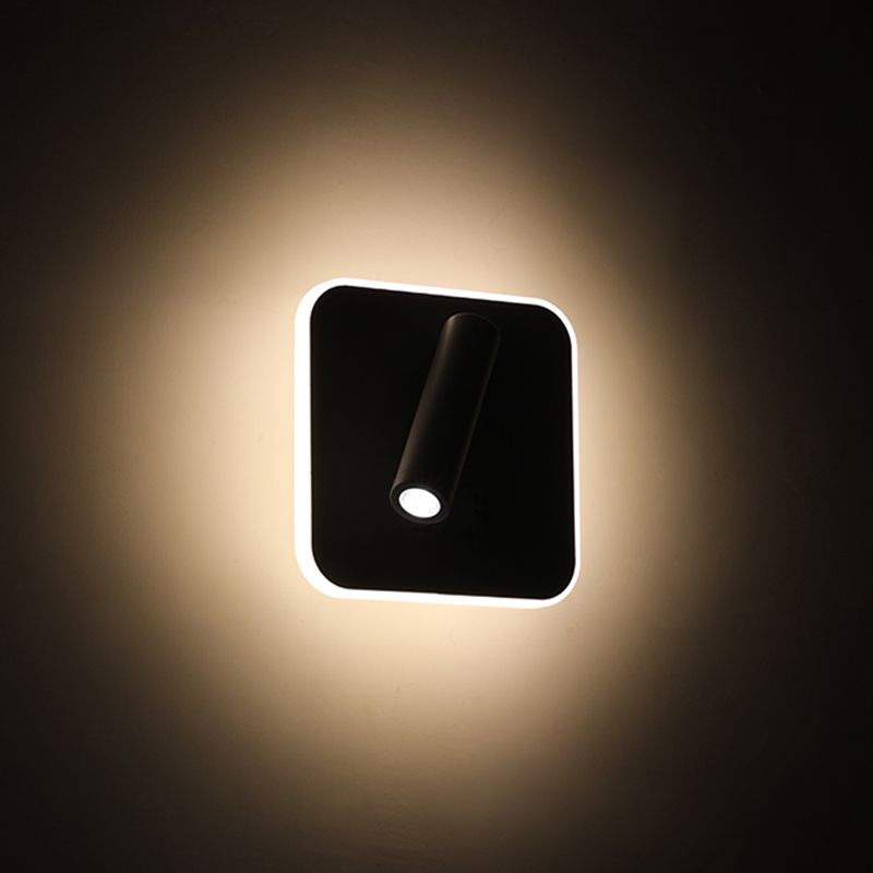 2-Lichtquadratische LED-Wandleuchten in der modernen Einfachheit gefrostete Aluminium-Lesewandlampe für Schlafzimmer