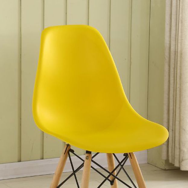 Scandinavian Wood Kitchen Dining Room Chair Open Back Side Chair