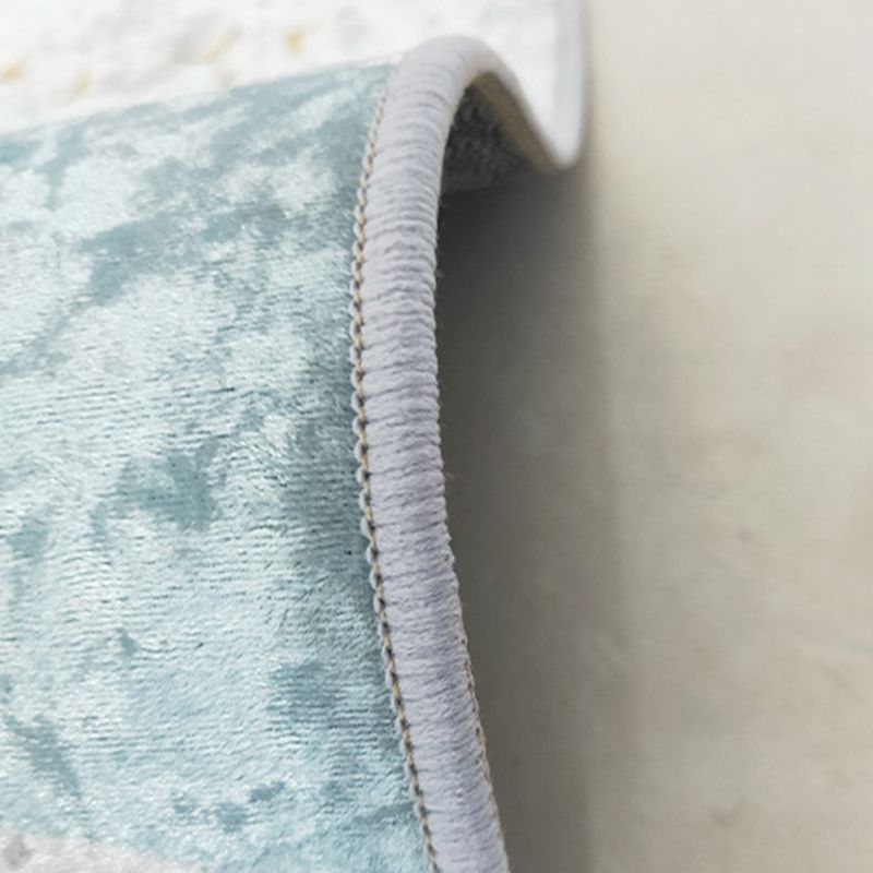 Fancy Contemporary Rug Gold Hexagonal Rug Washable Rug for Living Room